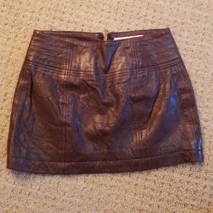 Abercrombie & Fitch real leather skirt